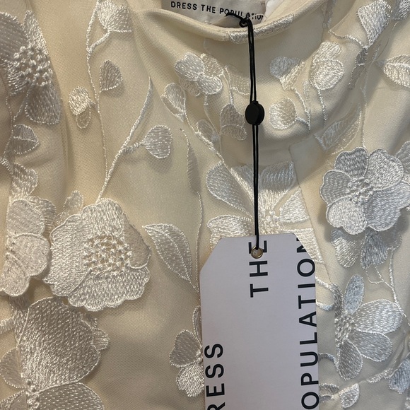 Dress The Population Maddie Lace One Shoulder Mini Dress - NWT- Size Small - Picture 6 of 8